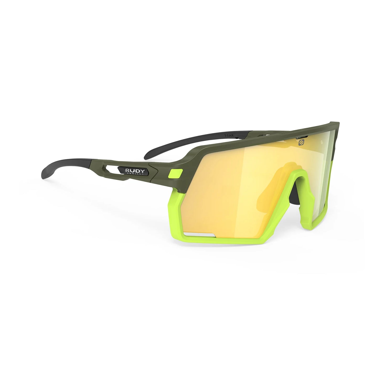 Lunette rudy Kelion Couleur : Monture Kelion Olive Matte avec verres jaunes Multilaser 2026