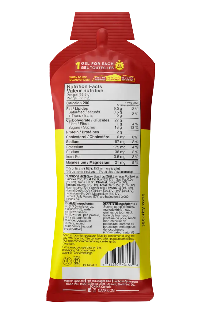 Gel énergétique | Érable salé - 12 gels 2026