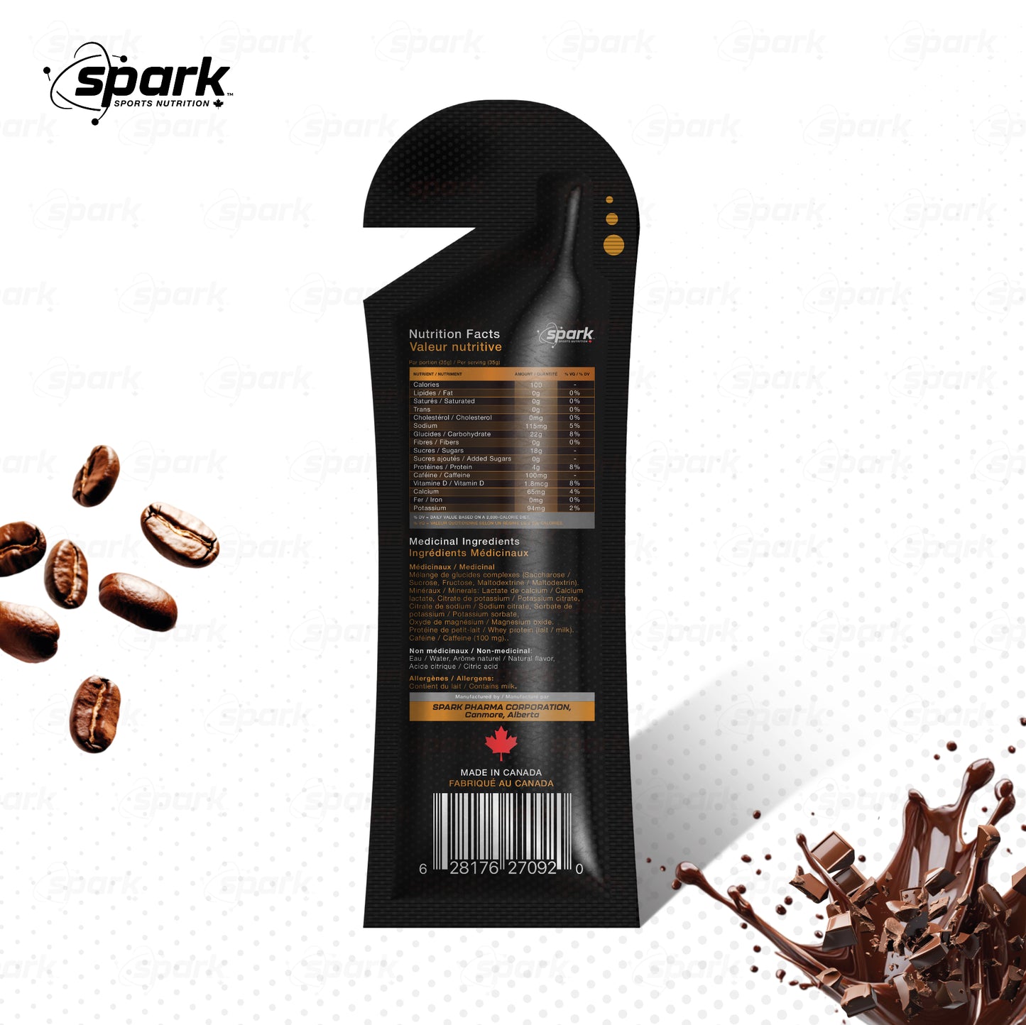 SPARK GELS 50 MOKA 50 MG CAFÉINE 2026