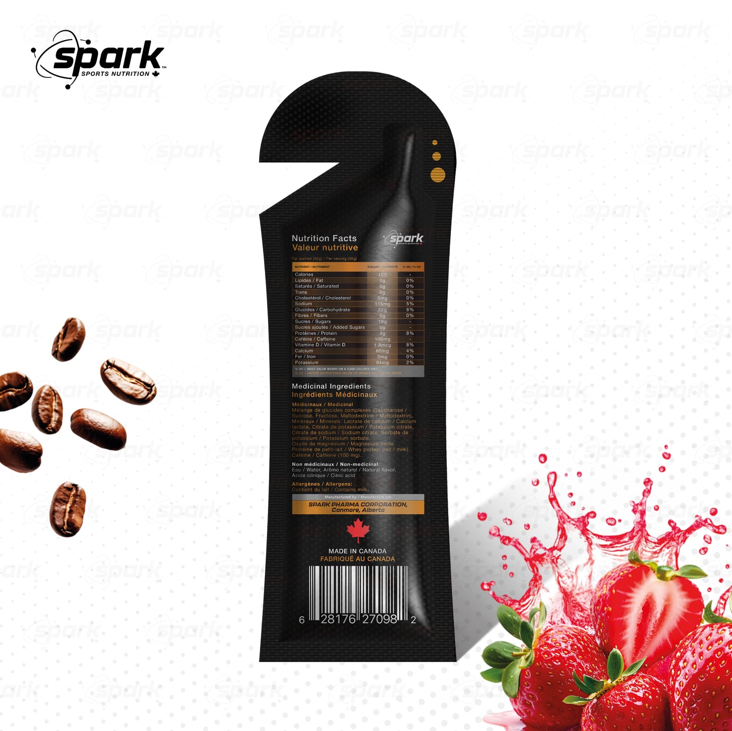 SPARK GELS 50 FRAISE 50 MG CAFÉINE 2026