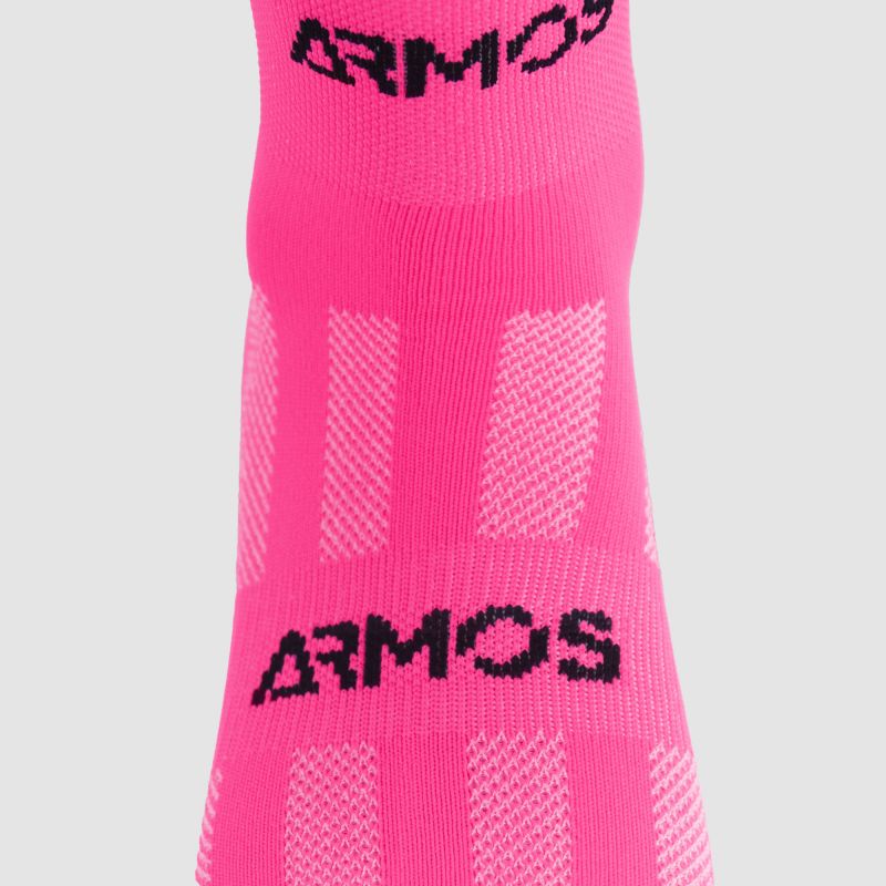 CHAUSSETTES COURTES CYCLISME ARMOS TALISMAN ROSE FLUO A-CHAUSSETTES SILA SPORT