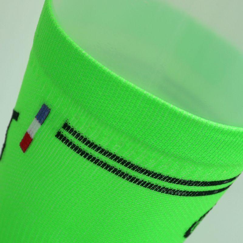 CHAUSSETTES RACING SILA - MI-HAUTES VERT FLUO / NOIR 1777 A-CHAUSETTES SILA SPORT