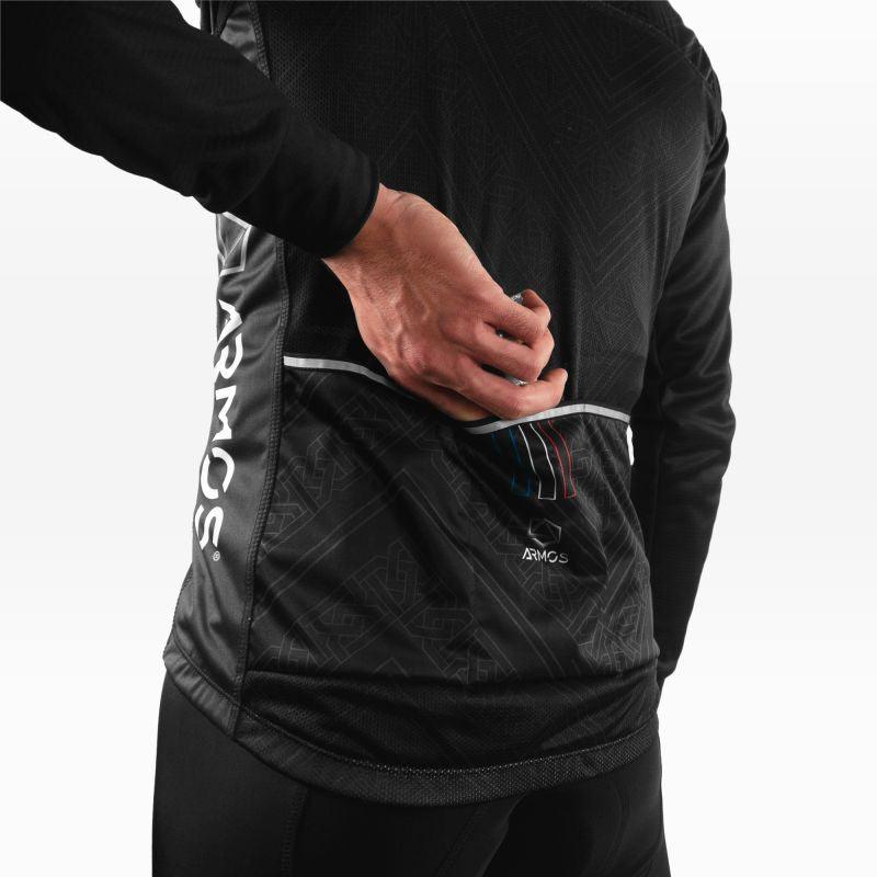 GILET COUPE VENT PERFO ARMOS LEGEND NOIR V-VESTE THERMIQUE SILA SPORT