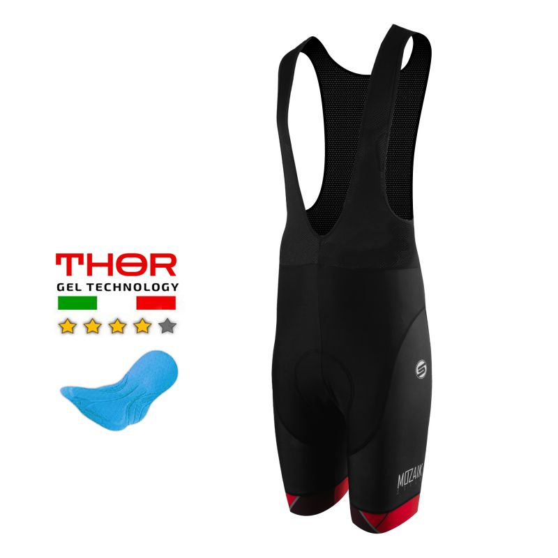CUISSARD CYCLISME SILASPORT ROUGE MOZAIK STYLE