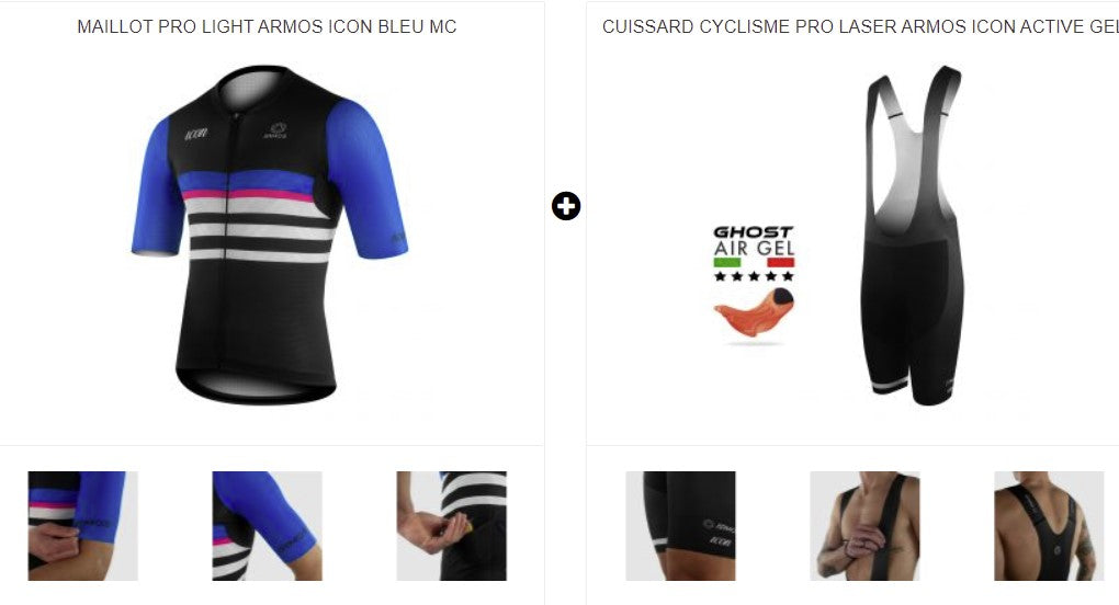 PACK ÉTÉ CYCLISME PRO LIGHT ARMOS ICON