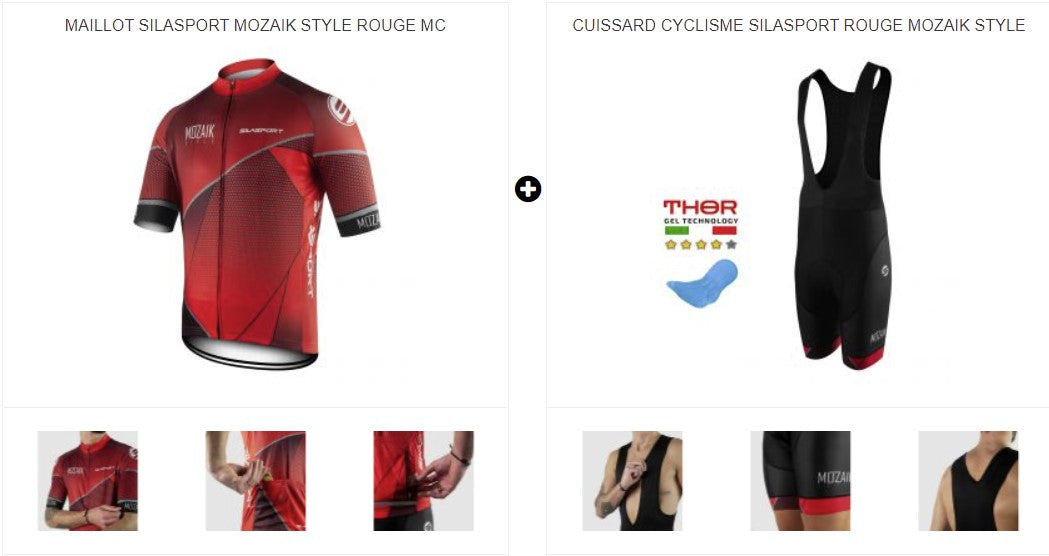 PACK ÉTÉ CYCLISME SILASPORT  MOZAIK STYLE