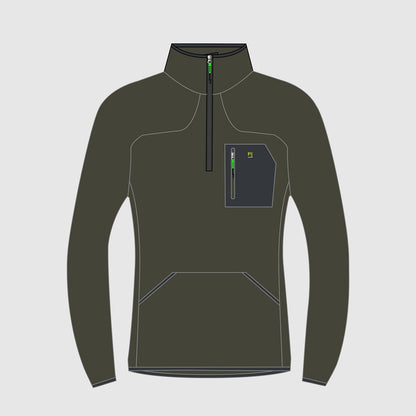 POLAIRE DEMI-ZIP ROCCHETT  PROFONDEUR/BOIS GRIS | 2531098-007    2026