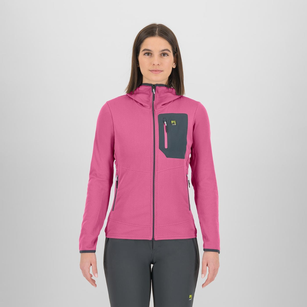 ANTERMOIA HOODIE W FLEECE  PINK POWER/WOODL.GRAY | 2532094-081  2026-27