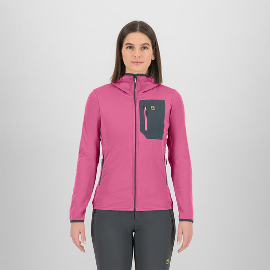 ANTERMOIA HOODIE W FLEECE  PINK POWER/WOODL.GRAY | 2532094-081  2026-27