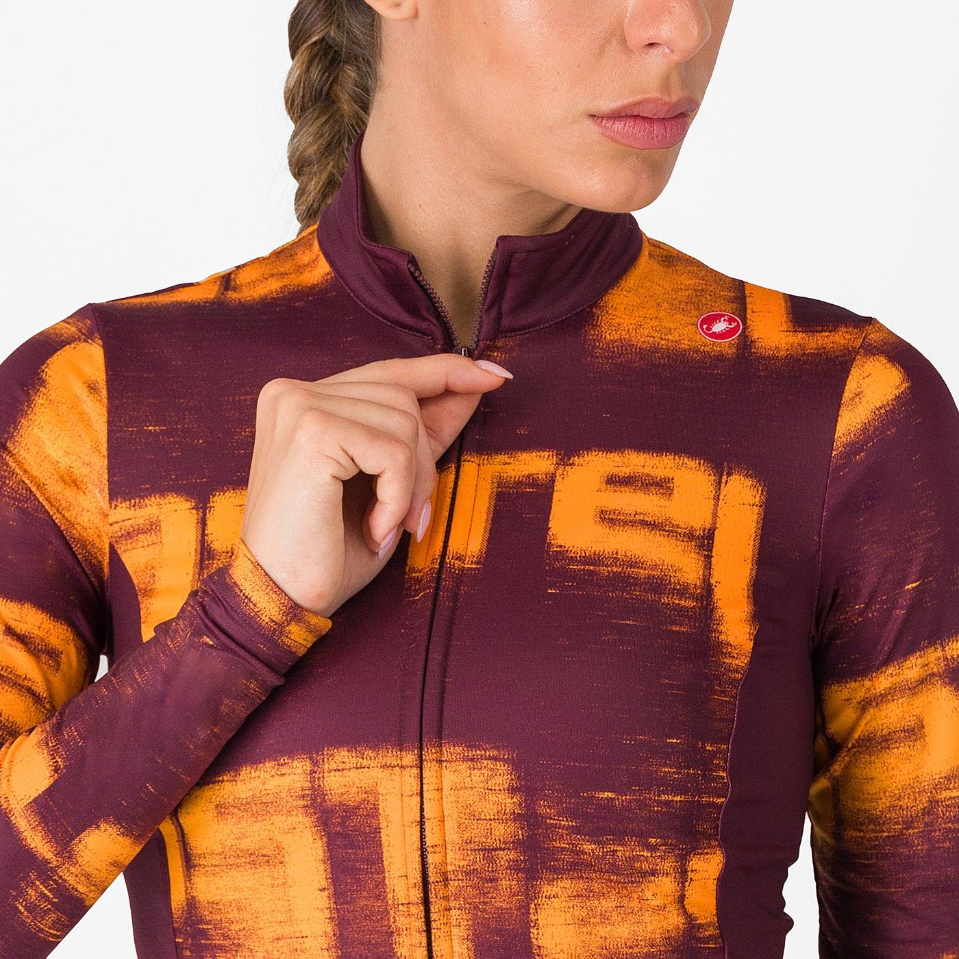BLUR THERMAL JERSEY    Couleur : DEEP BORDEAUX/VIVID ORANGE  | 4525537-625  2026