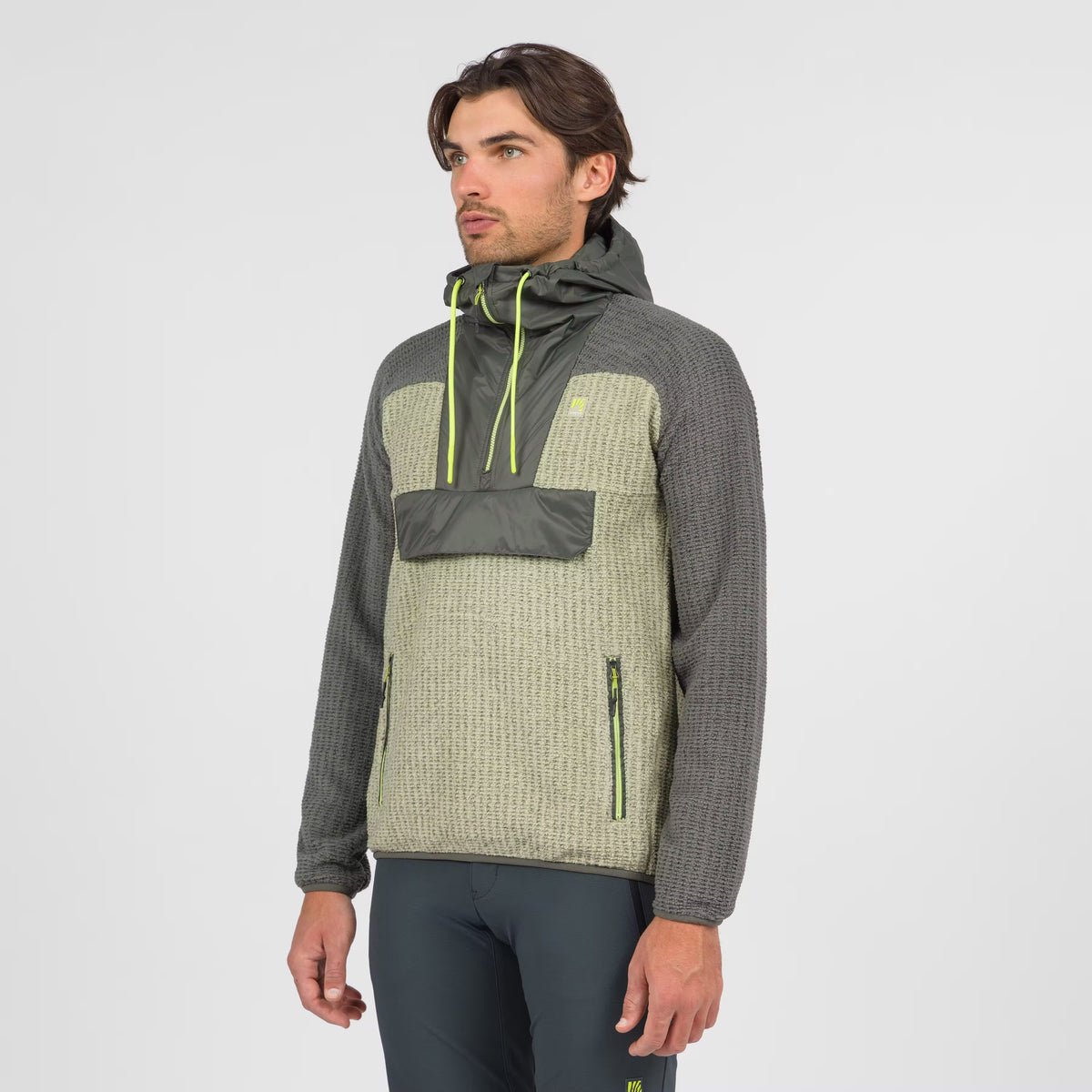 ROCCHETTA VOGUE SWEAT À CAPUCHE DEMI-ZIP POLAIRE  THÉ/RICIN/KAMBABA | 2531128-062   2027