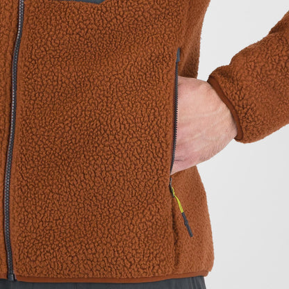 POLAIRE À CAPUCHE MOIAZZA RETRò  PROFONDEURS/ESTRAGON |  ACAJOU/BOIS GRIS | 2531077-022    2026