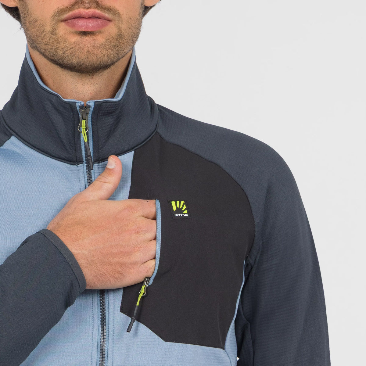 POLAIRE ODLE EVO À FERMETURE ÉCLAIR INTÉGRALE     : BLEU WINDW/GRIS BOIS | 2531123-900    2027