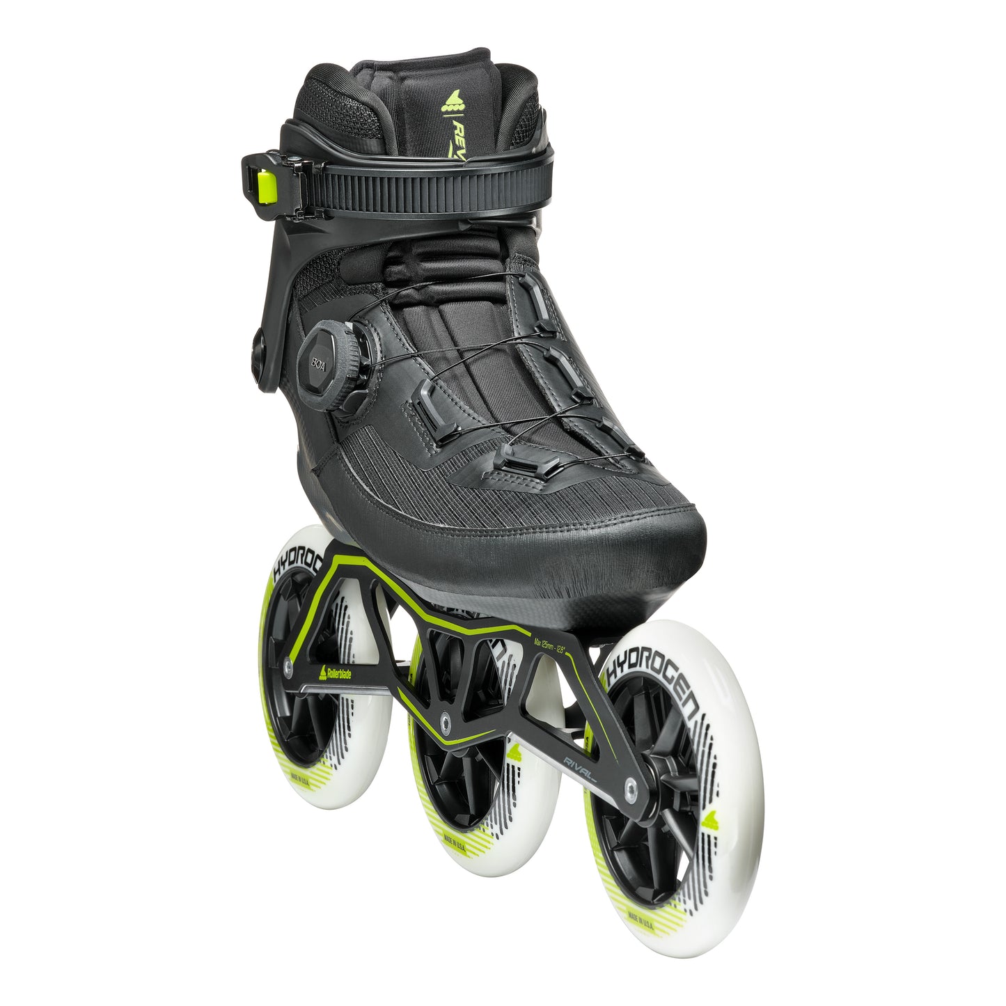 Patins de vitesse en ligne ROLLERS - LONG DISTANCE  REVV BOA® 125 07222200100 | Tailles                      : 23.0-31.5 (Includes Footboard Sizer) | Couleurs: NOIR 2025