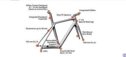 Granturismo SL     E640V38	R11 Black Silver  Glossy   SRAM RIVAL AXS E1 2x12	MICHE SWR EVO 40 CARBON    2026