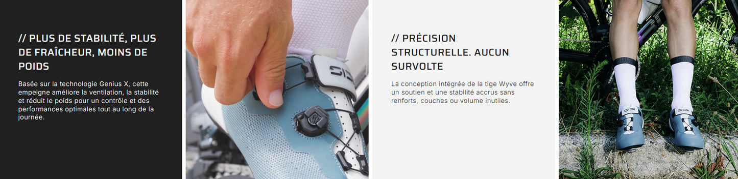 CHAUSSURES  SIDI GENIUS X   WYVE femme 2026   Color: frost grey - ice white