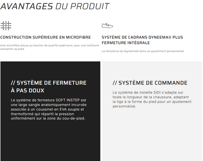 CHAUSSURES SIDI GENIUS X  2026   Couleur : anthracite - noir