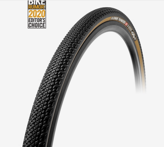 PNEU Gravel Thundero HD  pneu terrain mixed   TUBELESS  2026  BLACK-BEIGE)