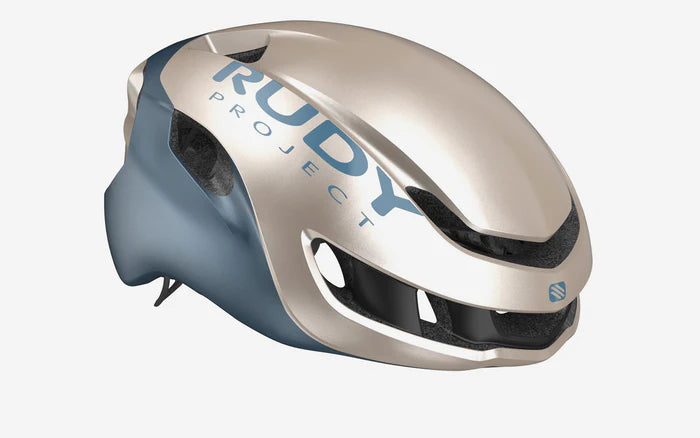 Casque Nytron      Couleur: Champagne/Blue Avio Metal Shiny 2026 )