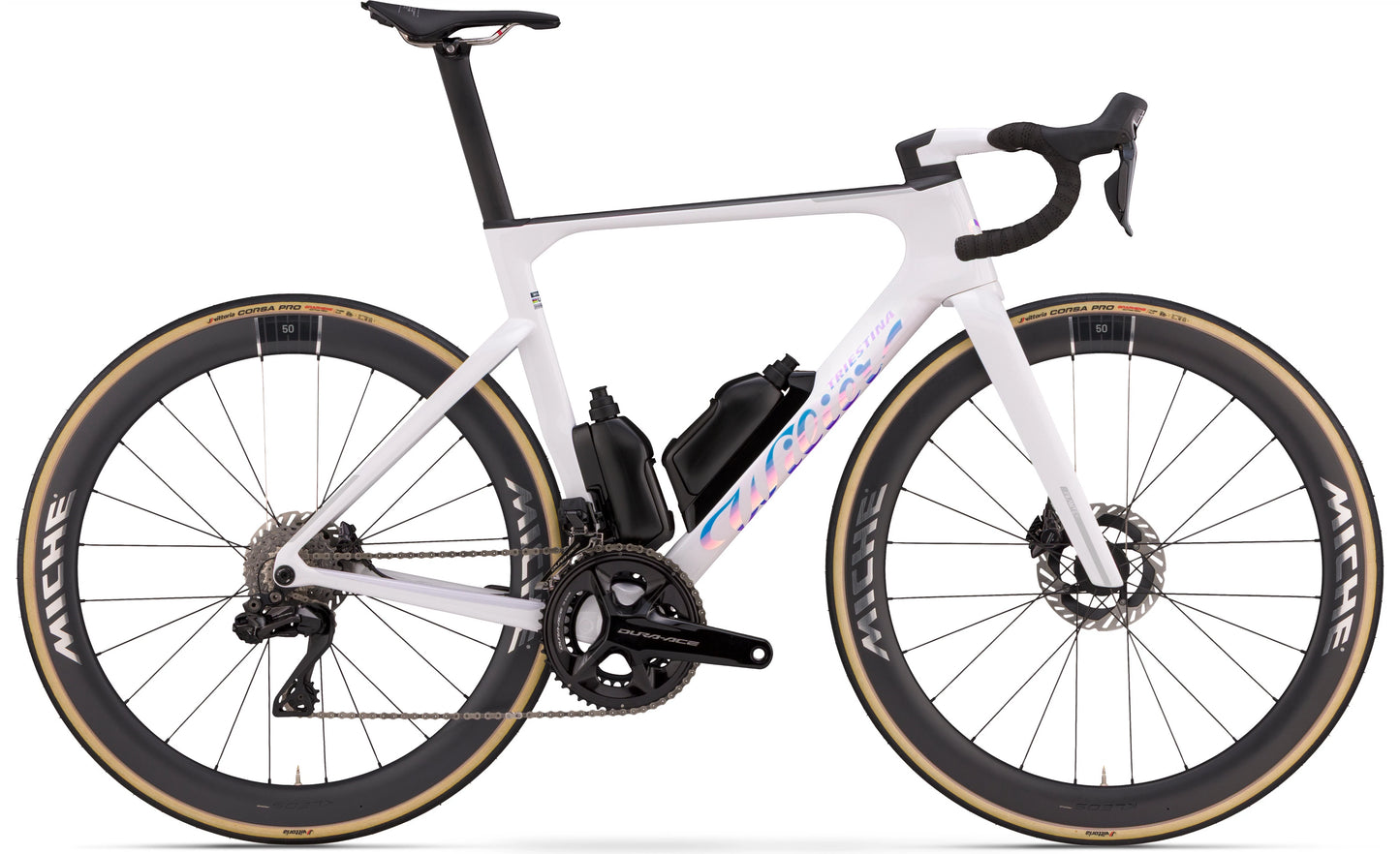 FILANTE SLR ID2   F30 Pure White - Glossy & Matt     E666IDO	SHIMANO DURA ACE Di2 R9270	MICHE KLEOS 50 CARBON 2026