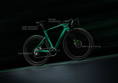 E628VYJ (with alloy STEMMA S2  )   	V12 Neon Purple  Glossy SRAM RIVAL XPLR AXS E1 1x13S	MICHE GRAFF ALLROAD  2026