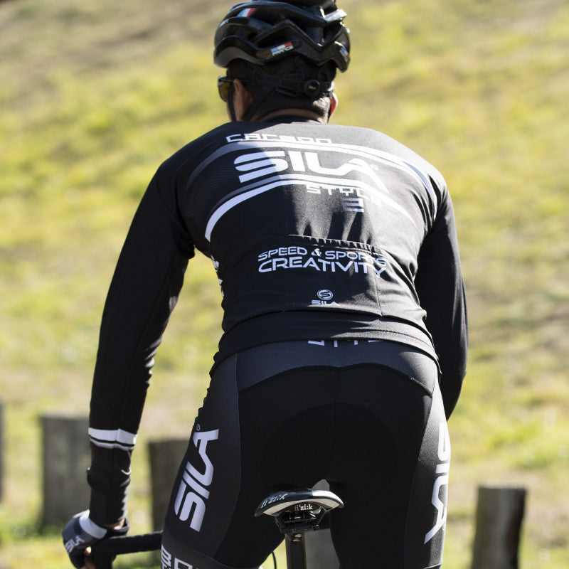 VESTE THERMIQUE HIVER SILA CARBON STYLE 2 -noir/rouge  en stocke seulement