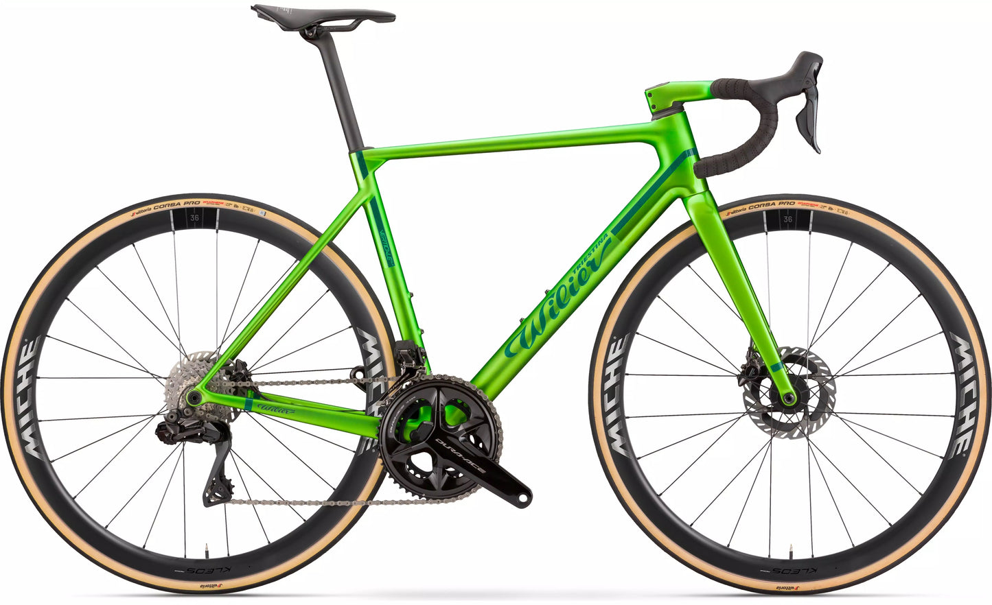 Verticale SLR   E508TBK	Q3 Hulk Green - Matt & Glossy - Supplément 800 €        SRAM RED AXS E1 2x12 + POWERMETER	MICHE KLEOS RD 36 CARBON | CERAMICSPEED BEARINGS  2026