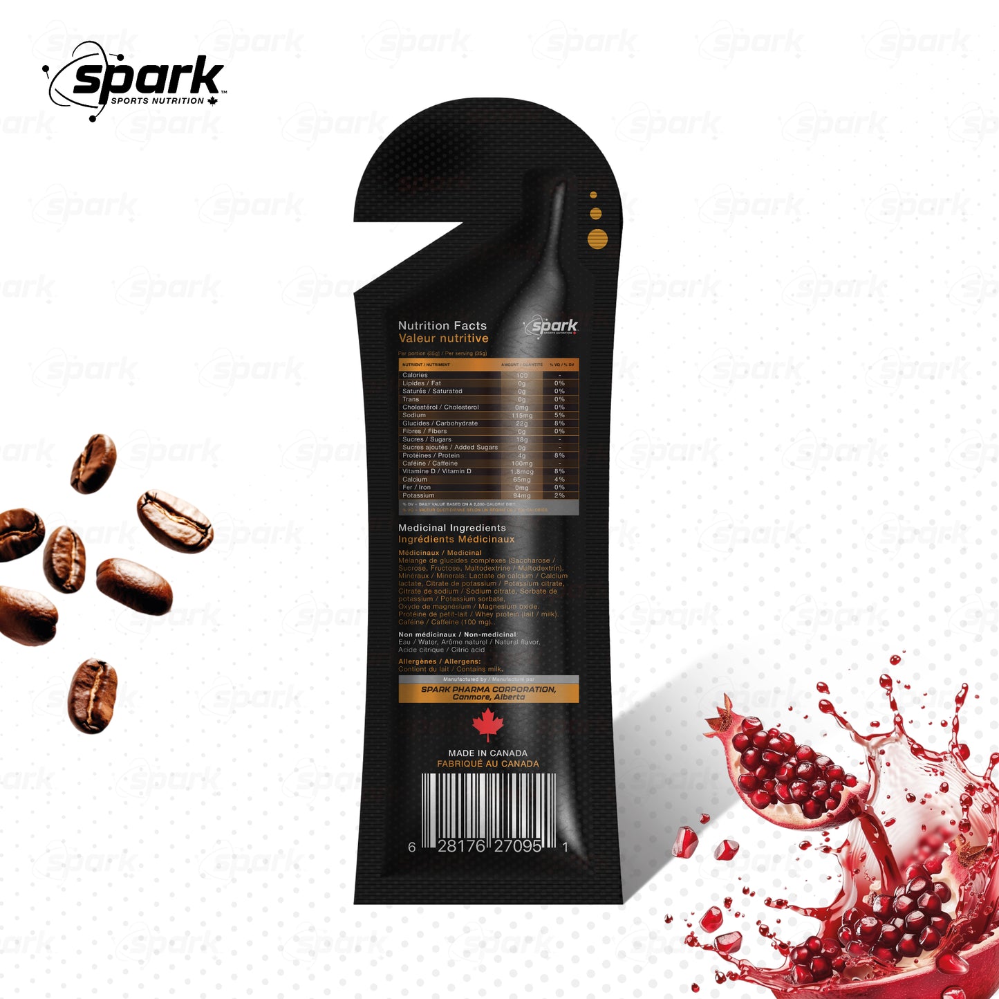 SPARK GELS  50  GRENADE   50 MG CAFÉINE  2026