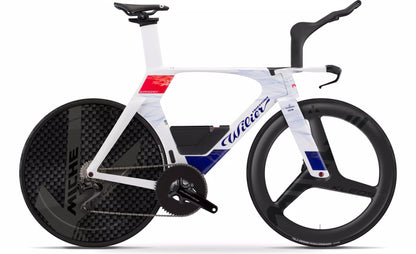 Supersonica SLR   E655IT2	  T15 Groupama  FDJ Custom Carbon or Titanium Extensions        SHIMANO DURA-ACE Di2 R9270 2x12S TRIATHLON	MICHE KLEOS 67 (Front) / 85 (Rear) )