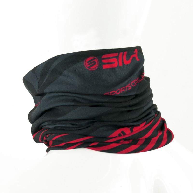 BANDANA TOUR DE COU multifonction SILA - SS Créativity Noir / Rouge A-BANDANA SILA SPORT 
