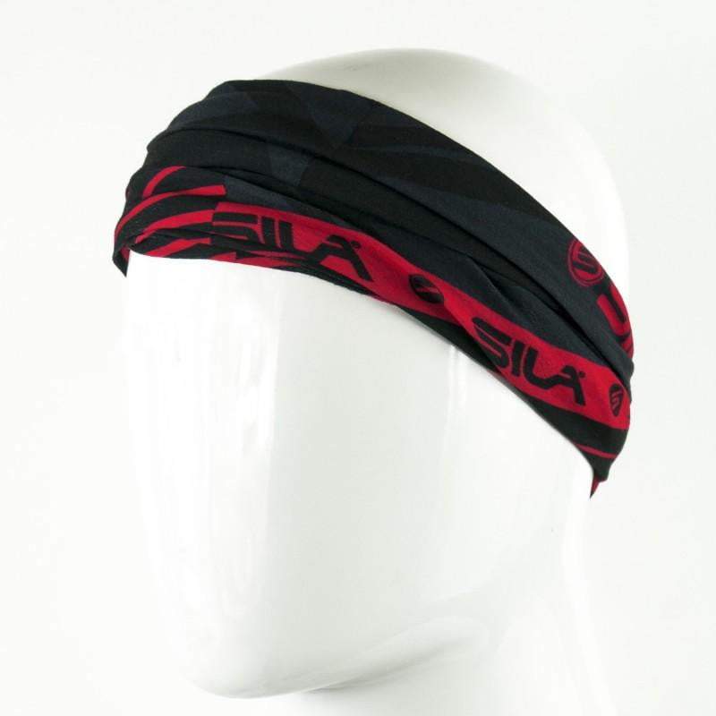 BANDANA TOUR DE COU multifonction SILA - SS Créativity Noir / Rouge A-BANDANA SILA SPORT 