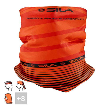BANDANA TOUR DE COU multifonction SILA - SS Créativity Orange / Noir 1441 A-BANDANA SILA SPORT 