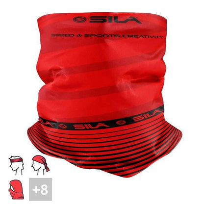 BANDANA TOUR DE COU multifonction SILA - SS Créativity Rouge / Noir 1438 A-BANDANA SILA SPORT 