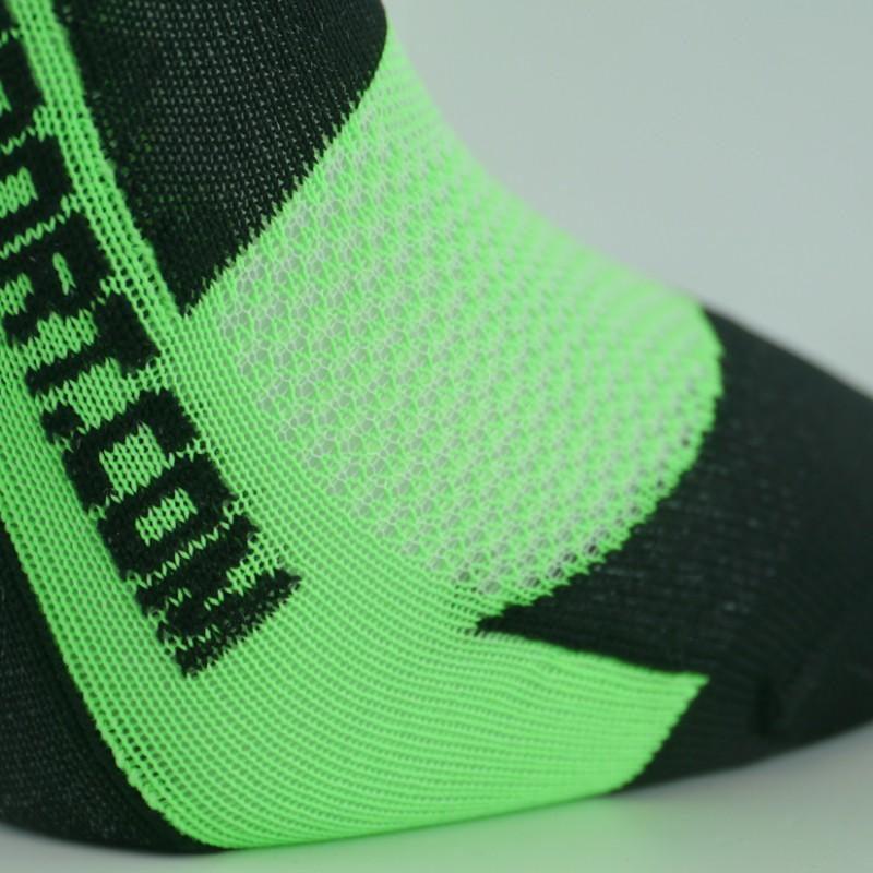 CHAUSETTES SOCQUETTES TECHNICS SILA - VERT FLUO / NOIR 1180 A-SOCQUETTES SILA SPORT 