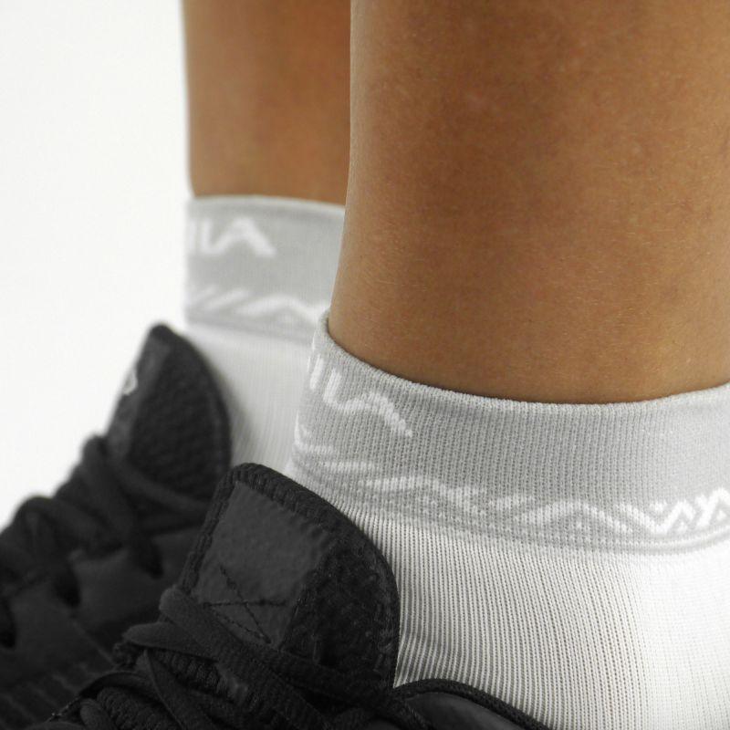 CHAUSSETTES GEOMETRIC SILA - Courtes BLANC / GRIS 2535 A-CHAUSETTES SILA SPORT 