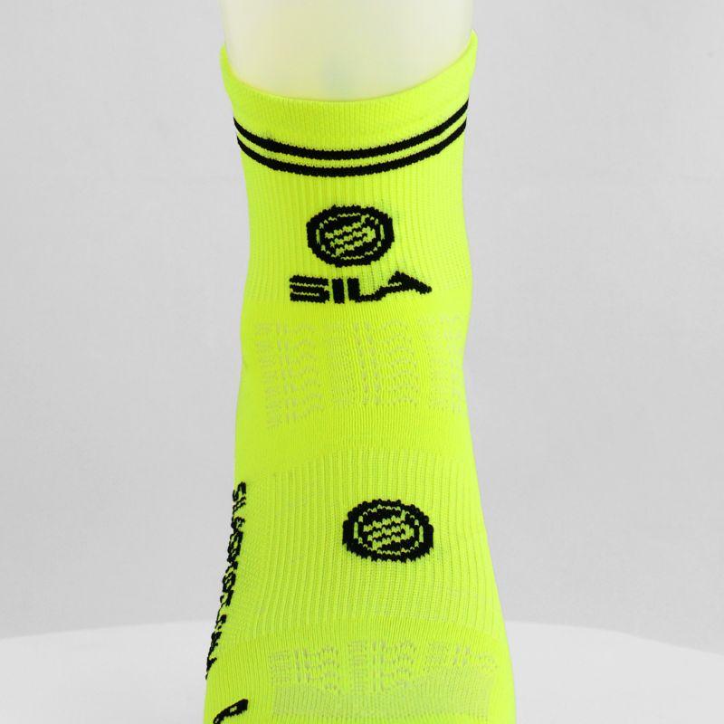CHAUSSETTES RACING SILA - Courtes JAUNE FLUO / NOIR A-CHAUSSETTES SILA SPORTS 