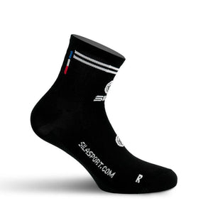 CHAUSSETTES RACING SILA - Courtes NOIR / BLANC Référence 2586 État : Nouveau A-CHAUSSETTES SILA SPORTS 