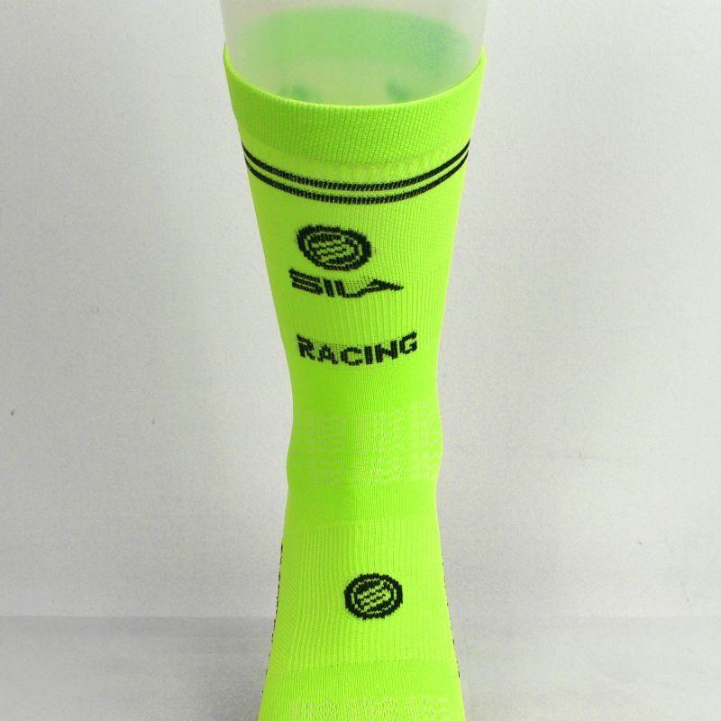 CHAUSSETTES RACING SILA - MI-HAUTES JAUNE FLUO / NOIR 1779 A-CHAUSETTES SILA SPORT 