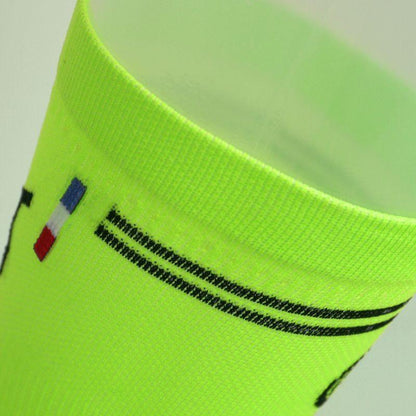 CHAUSSETTES RACING SILA - MI-HAUTES JAUNE FLUO / NOIR 1779 A-CHAUSETTES SILA SPORT 