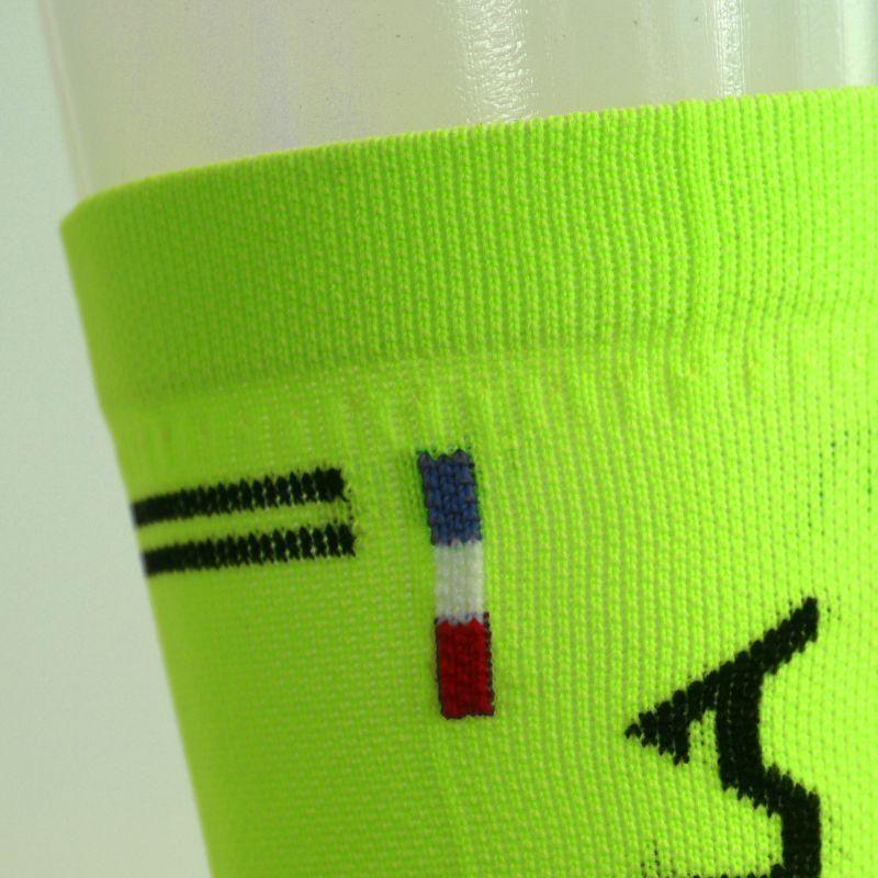 CHAUSSETTES RACING SILA - MI-HAUTES JAUNE FLUO / NOIR 1779 A-CHAUSETTES SILA SPORT 