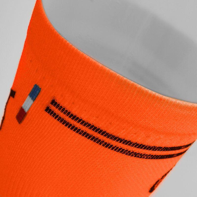 CHAUSSETTES RACING SILA - MI-HAUTES ORANGE FLUO / NOIR A-SOCQUETTES SILA SPORT 