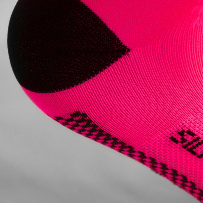 CHAUSSETTES RACING SILA - MI-HAUTES ROSE FLUO NOIR 1776 A-CHAUSETTES SILA SPORT 