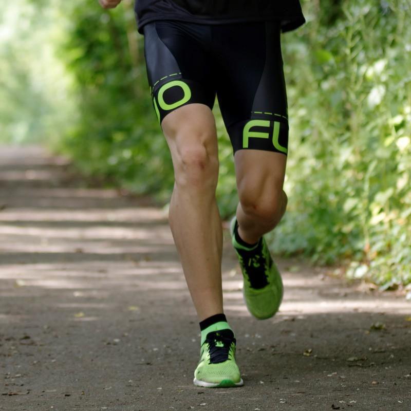 CHAUSSETTES TECHNICS SILA - Courtes VERT FLUO / NOIR 1253 A-CHAUSETTES SILA SPORT 