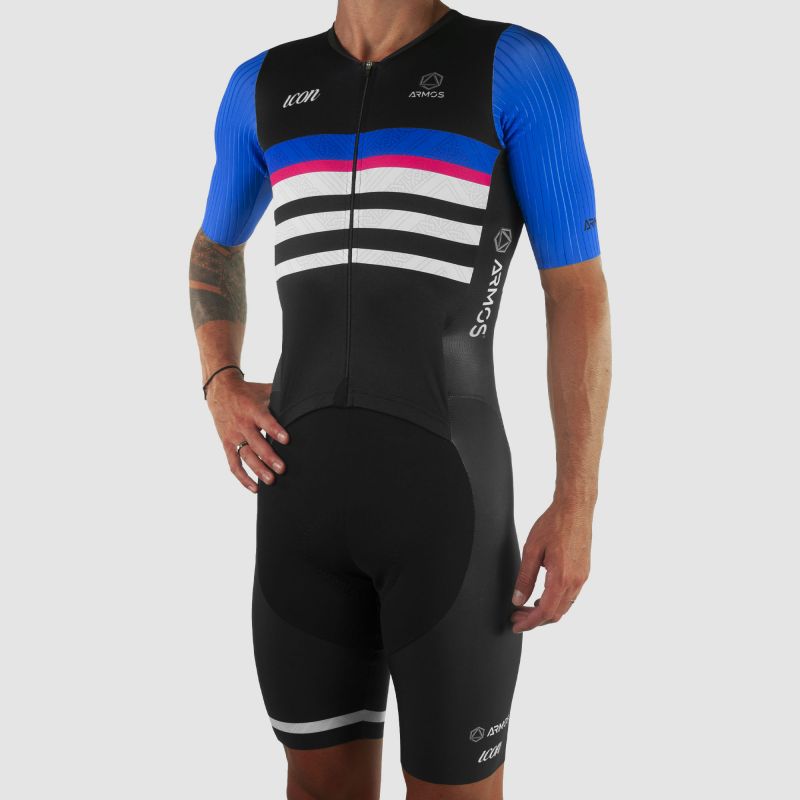 COMBINAISON CYCLISME ARMOS ICON MC BLEU V-COMBINAISON SILA SPORT 