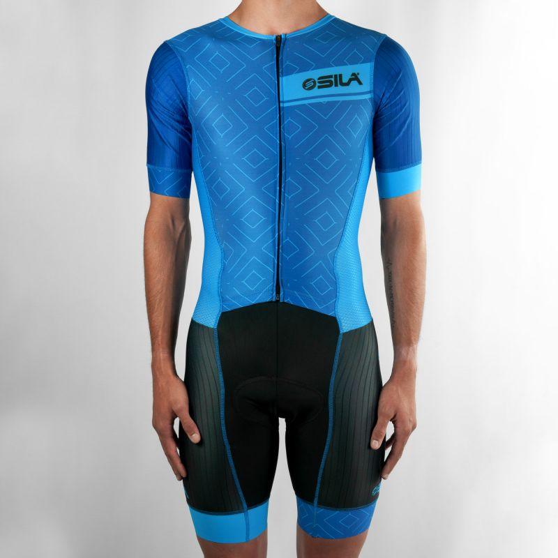 COMBINAISON CYCLISME SILA CLASSY STYLE BLEU MC Référence 2970 - M - Bleu V-COMBINAISON SILA SPORTS 