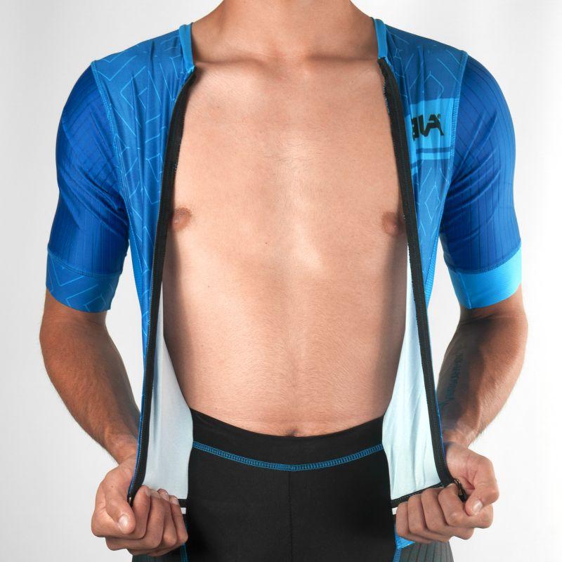 COMBINAISON CYCLISME SILA CLASSY STYLE BLEU MC Référence 2970 - M - Bleu V-COMBINAISON SILA SPORTS 