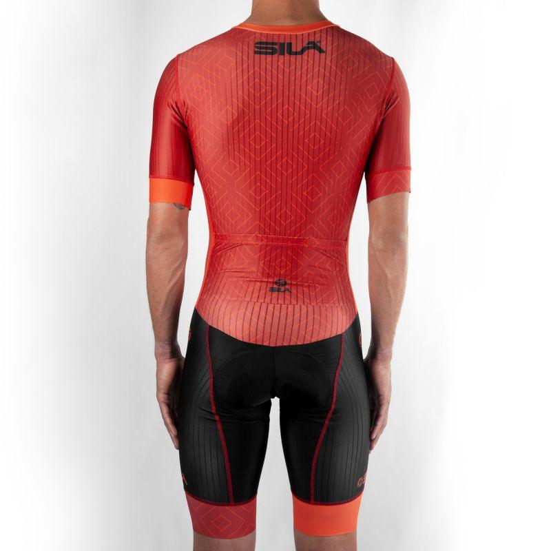 COMBINAISON CYCLISME SILA CLASSY STYLE ROUGE MC Référence 2969 - M - Rouge V-COMBINAISON SILA SPORTS 