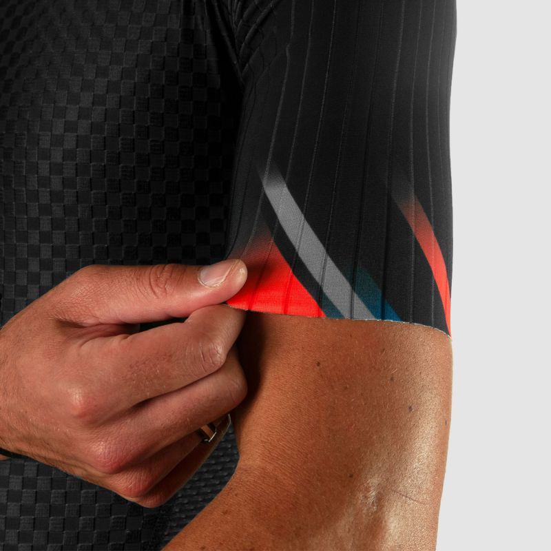 COMBINAISON ROLLER ELITE ARMOS COMETE BLEU/ROUGE MC V-COMBINAISON SILA SPORT 