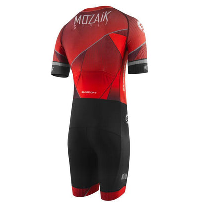 COMBINAISON ROLLER SILASPORT MOZAIK STYLE ROUGE V-COMBINAISON SILA SPORTS 