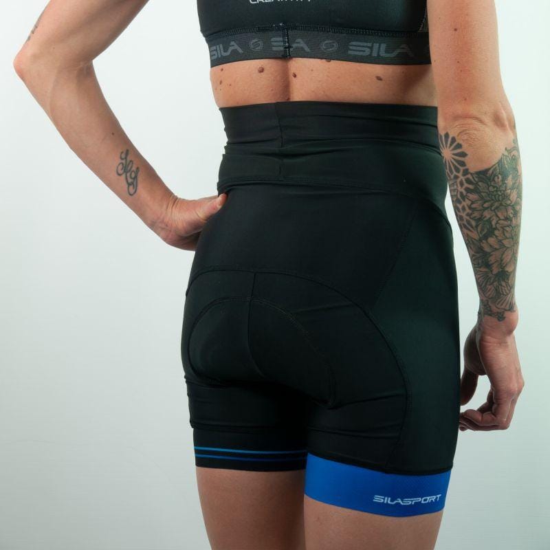 CUISSARD CYCLISME FEMME TAILLE HAUTE SILASPORT GIRLY STYLE VIOLET V-CUISSARD SILA SPORTS 